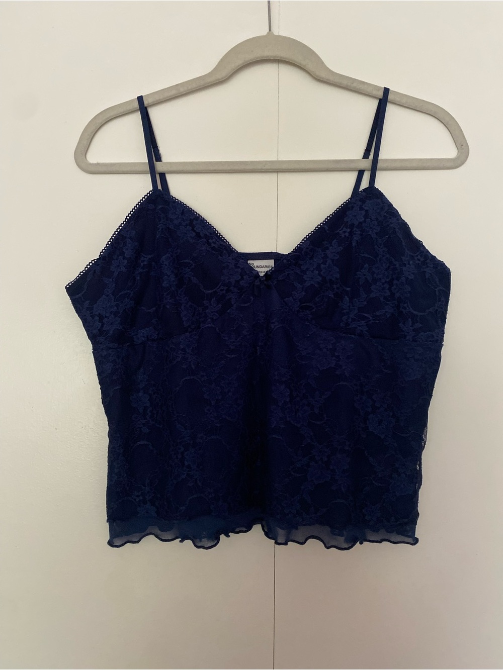 No Boundaries Navy Lace Camisole, women’s large
